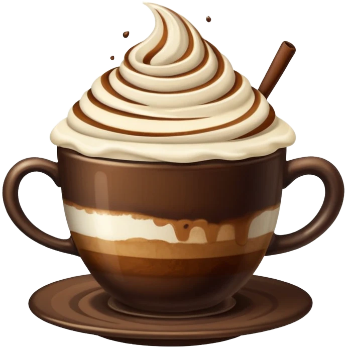cup of mocca with cream emoji
