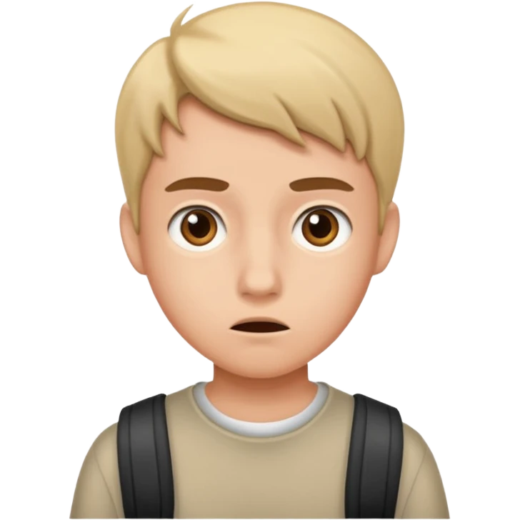 Make a student confused emoji