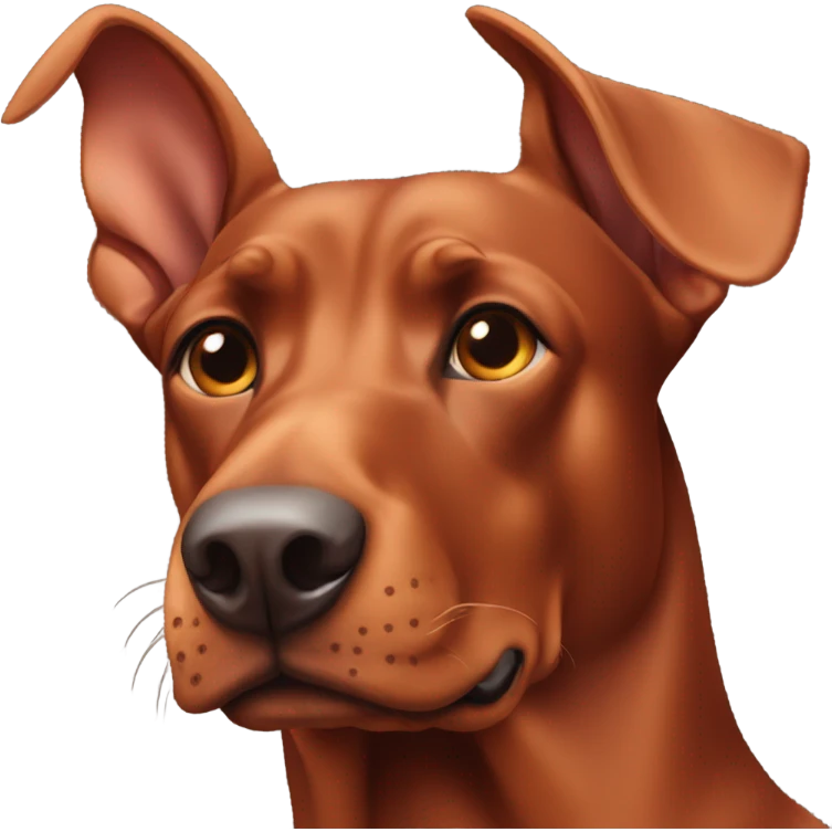 Red Doberman floppy ears emoji