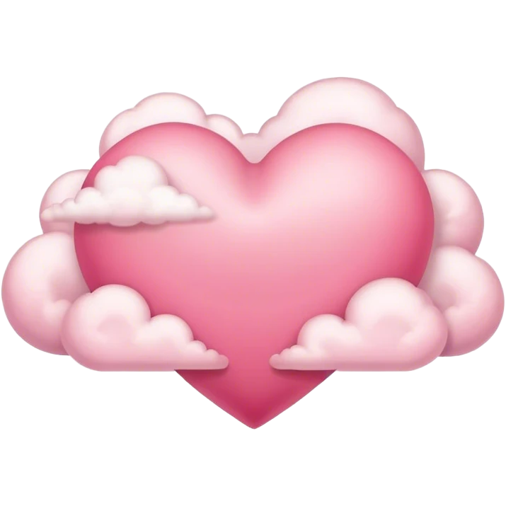 pink heart + cloud emoji