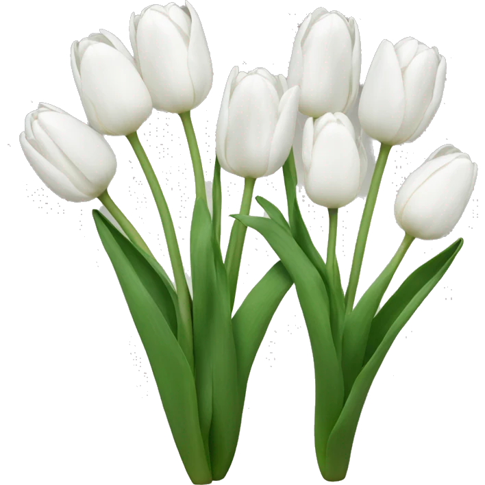 White tulips  emoji