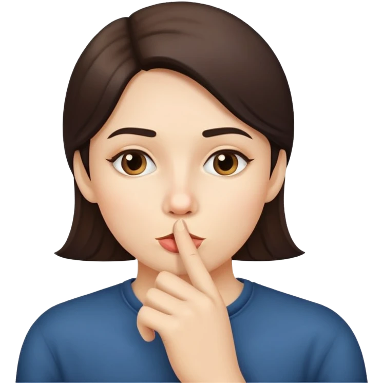 finger over lips shushing gesture emoji
