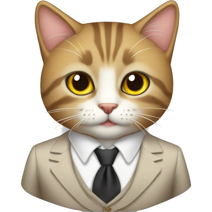 Gato vestido de traje emoji