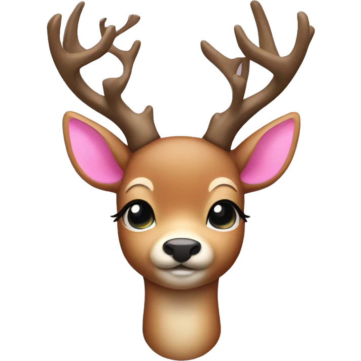 Deer with pink bow emoji