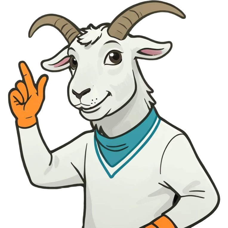 Goat dabbing emoji