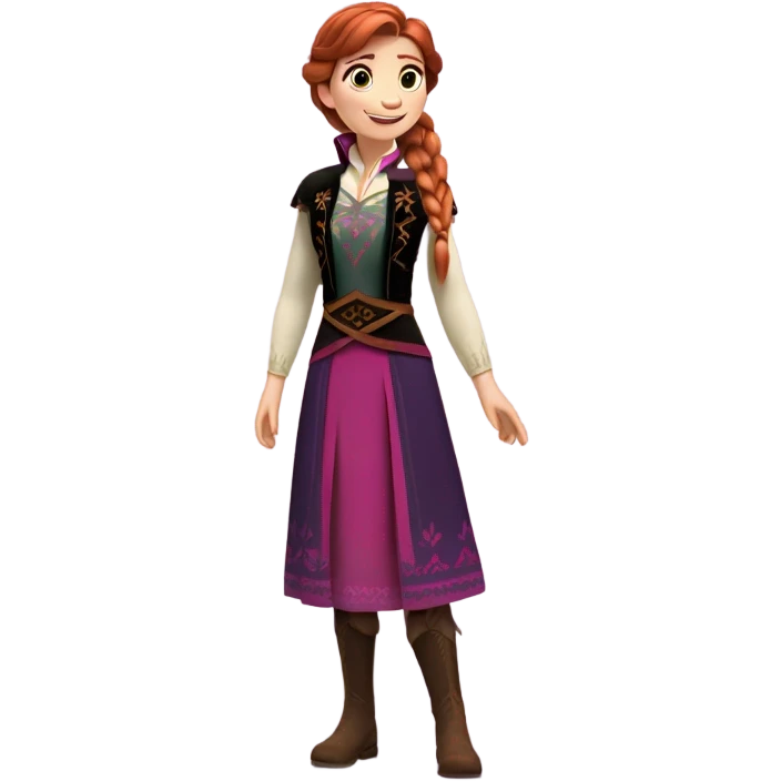 Anna from Frozen emoji