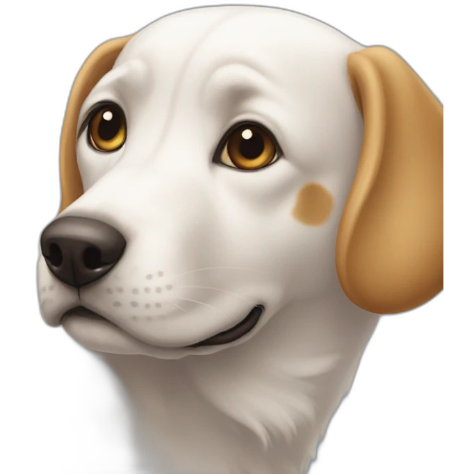 Chien sur un chat emoji