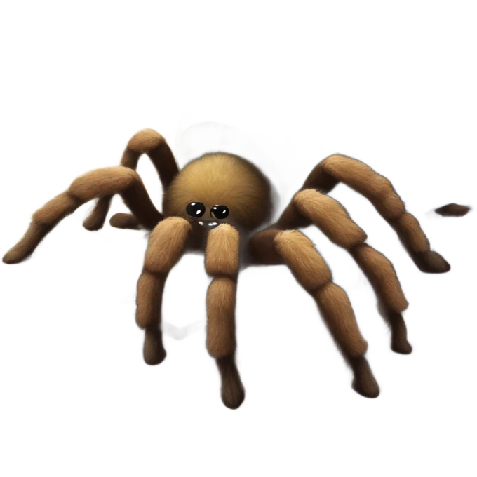 A scary tarantula laying in bed reading a book emoji