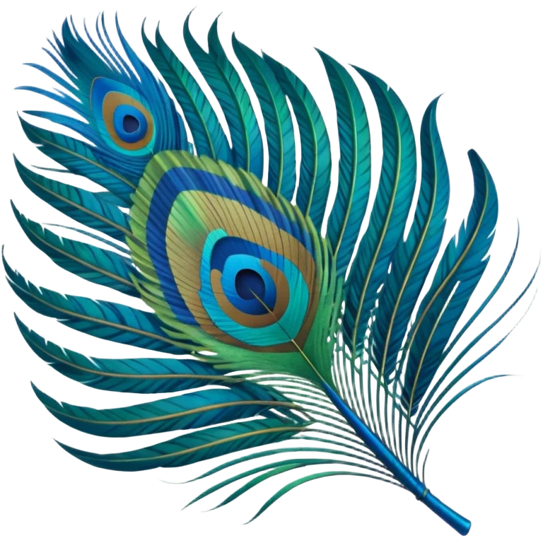 Peakcock single feathers emoji