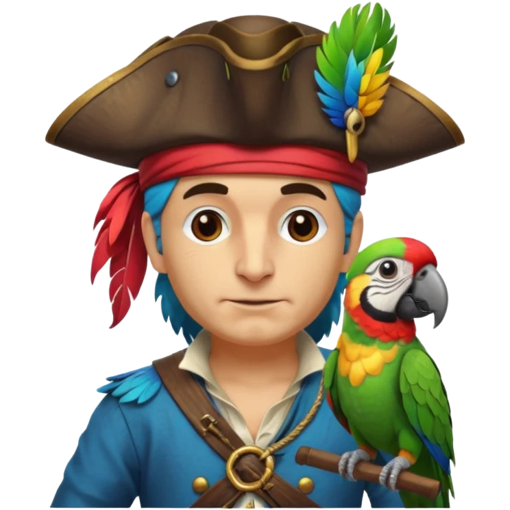 pirate and parrot emoji