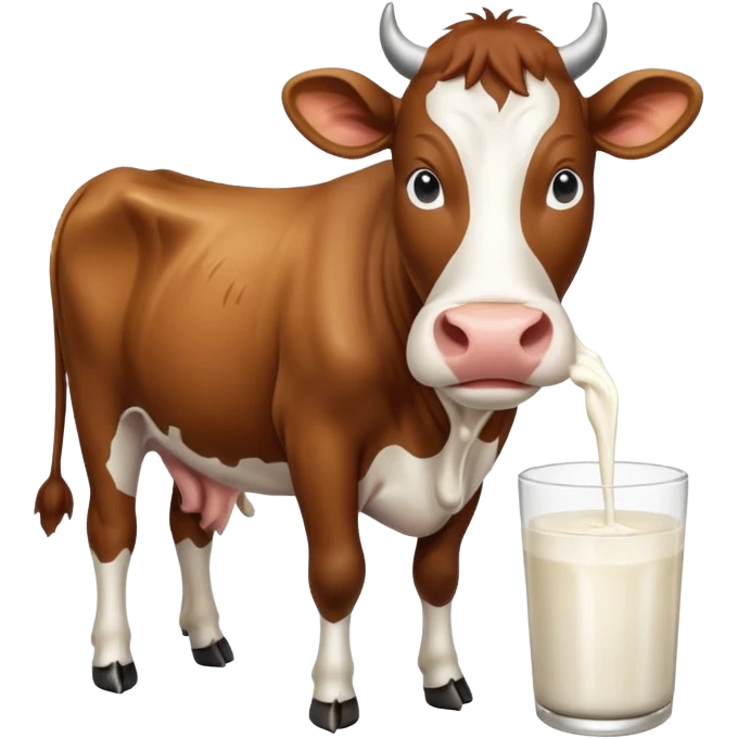 cow making milk emoji