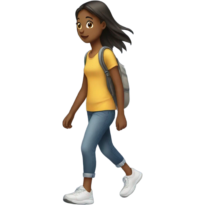 Gril walking emoji