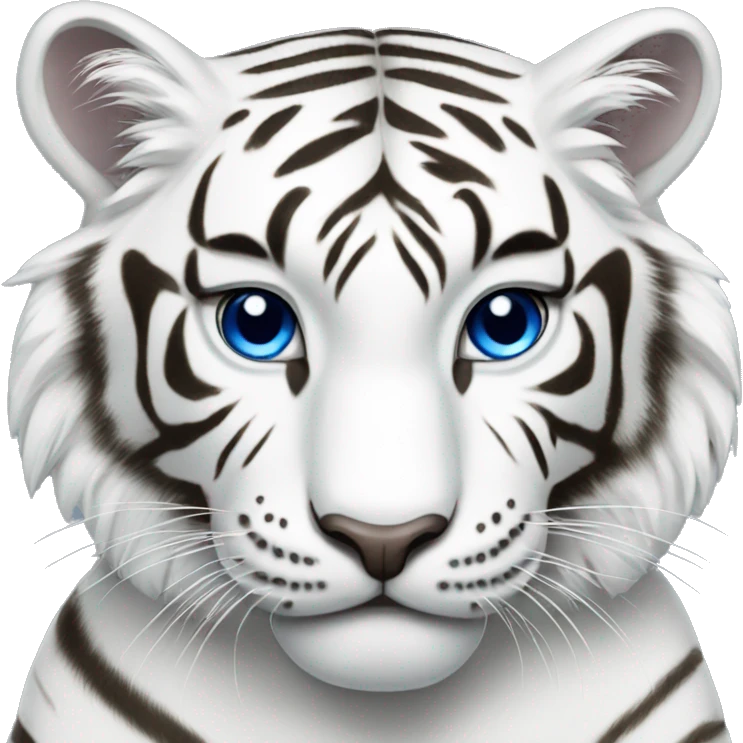 White Tiger with Blue eyes and White in a chanel bag  emoji