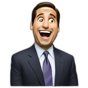Michael Scott laughing emoji
