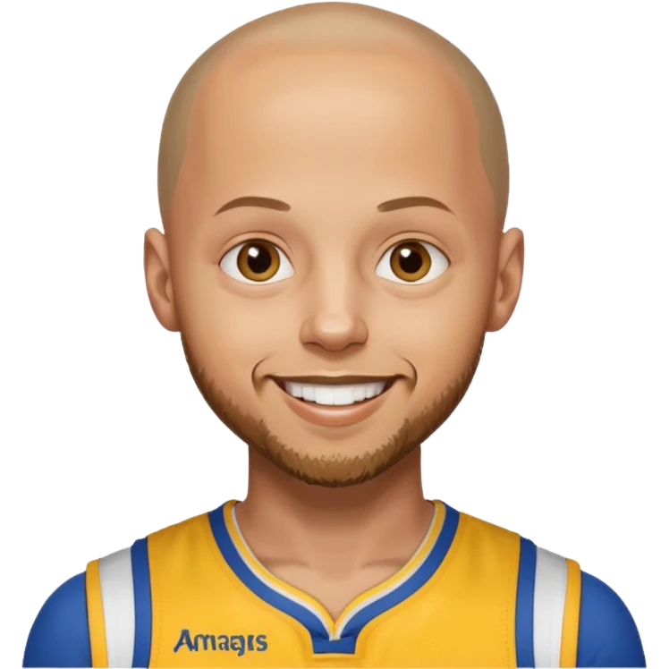 Stephen Curry bald without beard emoji