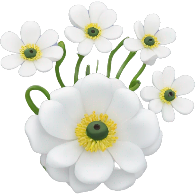 White anemone emoji