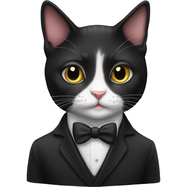 Tuxedo cat emoji