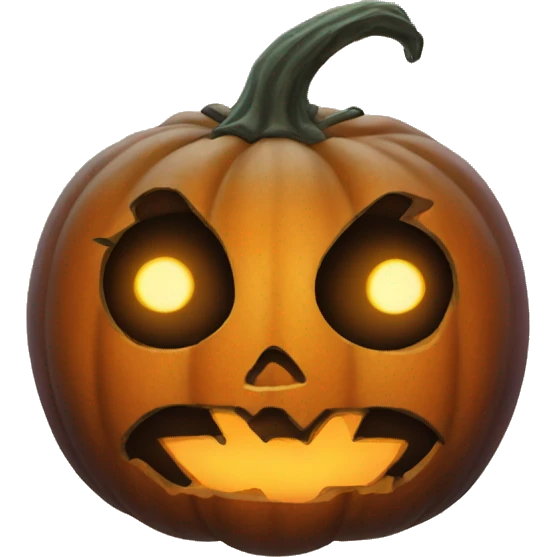 Scary pumpkin head  emoji