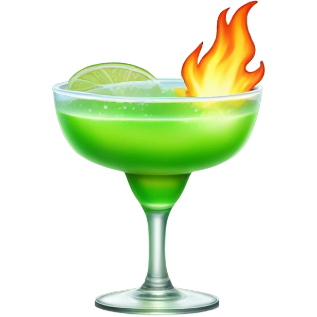 Margarita made with fire emoji