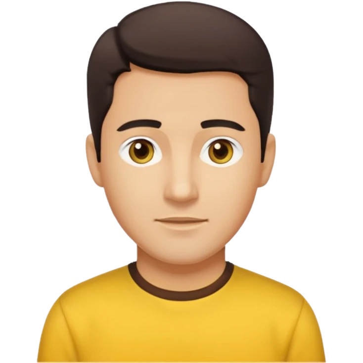 Jonathan Knight brown eyes,dark brown hair, yellow shirt  emoji