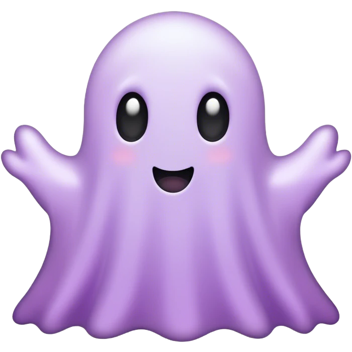 Kawaii pastel purple ghost emoji