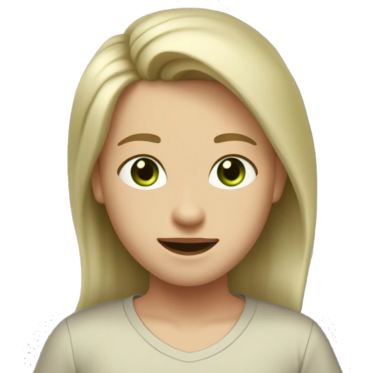 boy and girl with dirty-blond hair and light green eyes and light skin. Boy is wearing light khaki t shirt. Boy has a short mustache and fresh haircut. Girl is wearing off shoulders black top and she has long hair. Boy is taller than girl. emoji