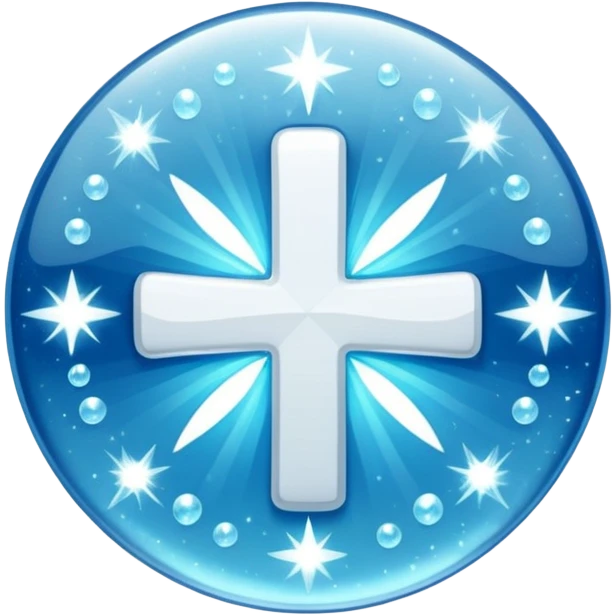 glitter white symbol of health + emoji