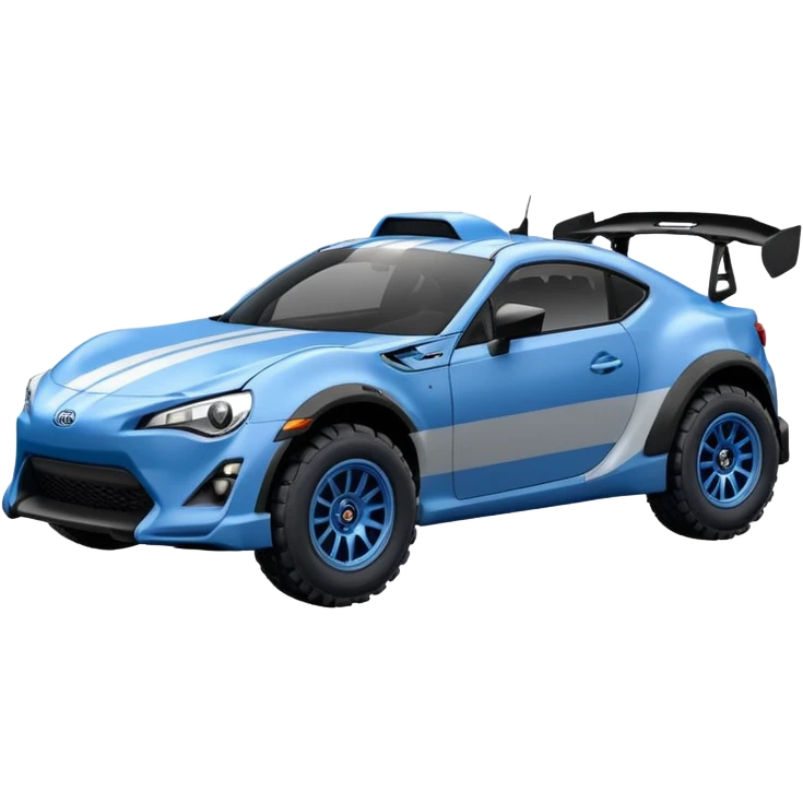 Long wheelbase widened pearly midnight snow blue 2nd generation 2025 Toyota 86 off-road supercar racer emoji