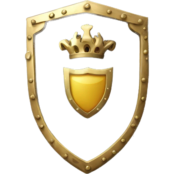 aristocrat shield with a playbutton on it emoji