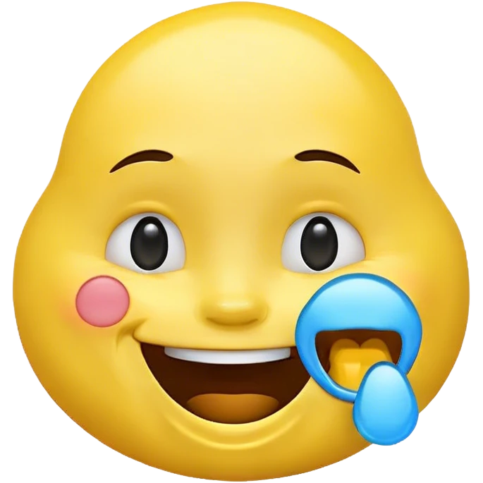 A message with a laughing face coming out of it emoji