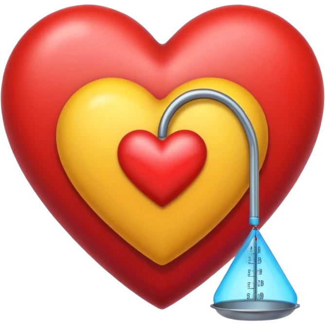 emoji of a heart and scale together, symbolizing BMI and health emoji