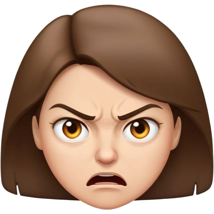 Light brunette Mom rage  emoji