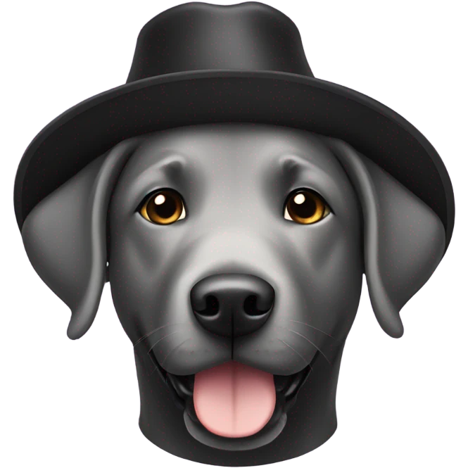 black labrador with a hat emoji