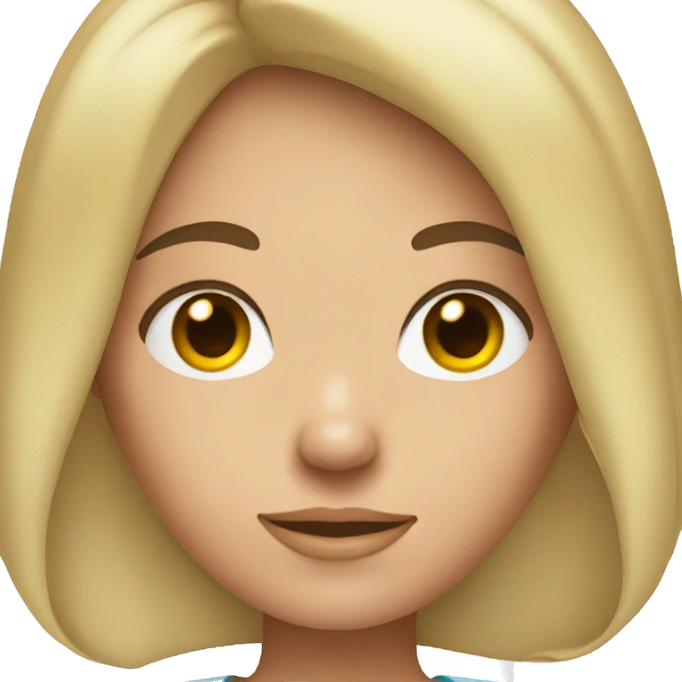 HUGE forhead girl with brunette hair emoji