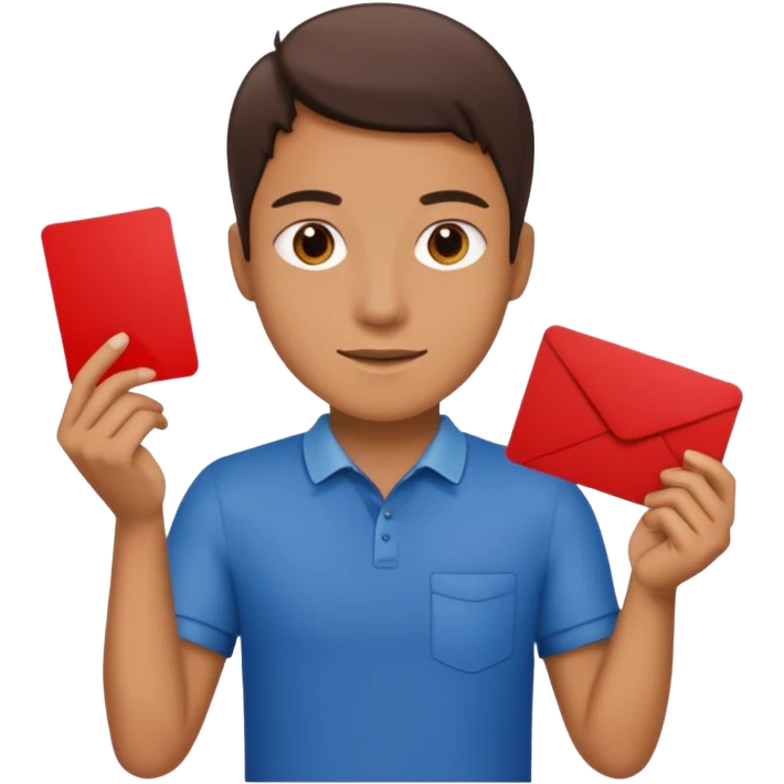 Eloji 🙂un carton rouge dans la main  emoji