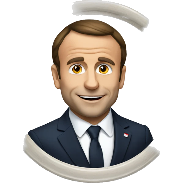 Macron qui boit du coca emoji