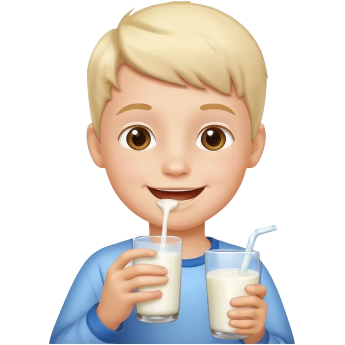 kid drinking milk emoji