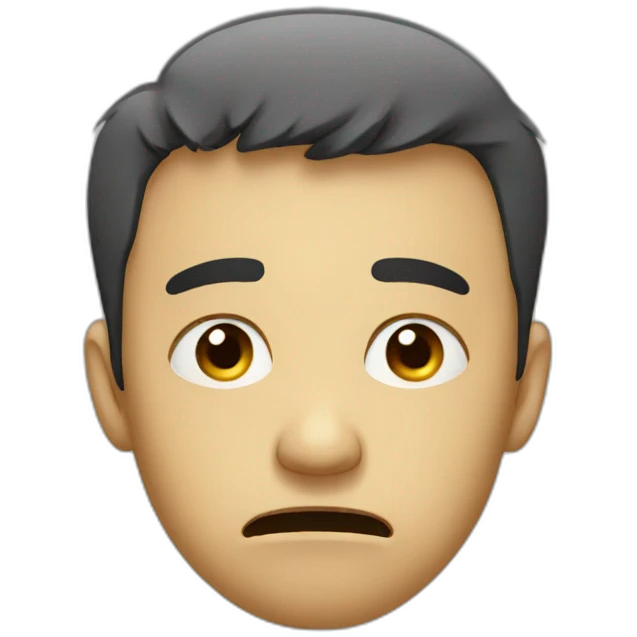 sad man crying emoji