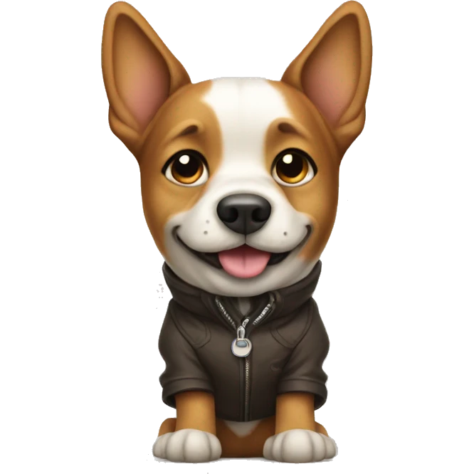 Dog wearing boots emoji