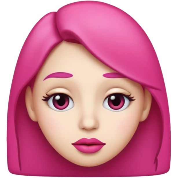 I want an emoji with the eyes looking to the side and with big pink lips and a judgemental face emoji