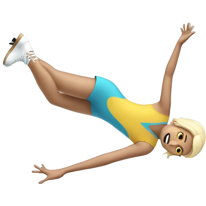 Falling ice skater emoji