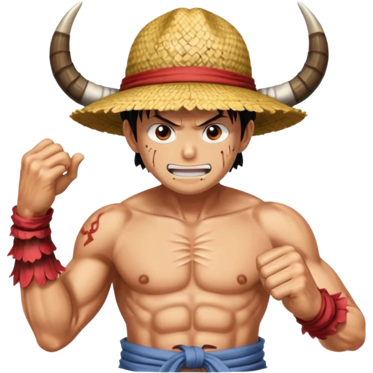 Luffy fighting Kaifo emoji