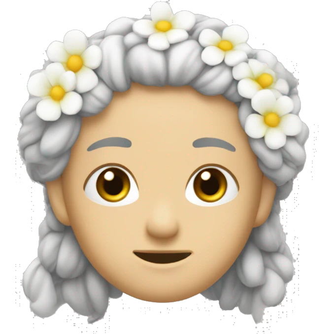 Génère moi une fleure de lyse blanche  emoji