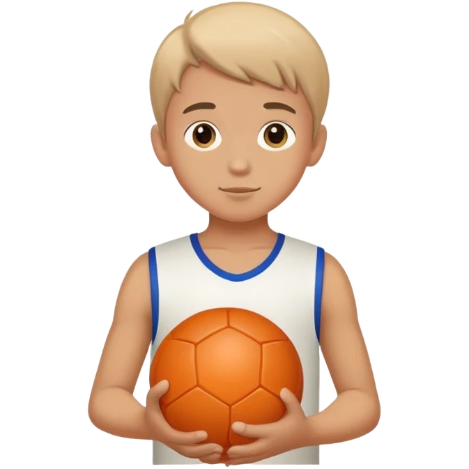 Niño con bola emoji