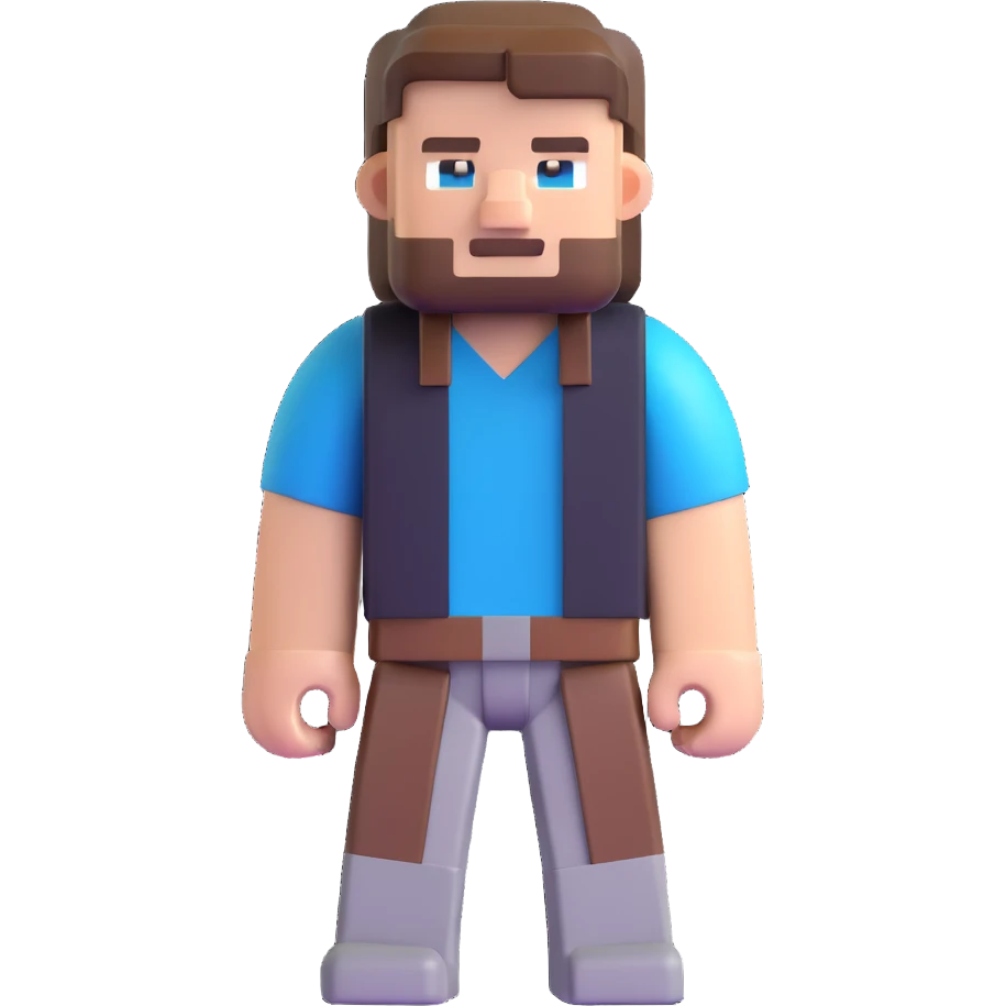 Minecraft Steve character emoji