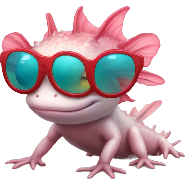 Axolotl with sunglasses  emoji