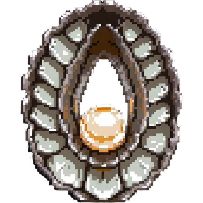 Open oyster shell with glowing pearl inside, underwater treasure emoji