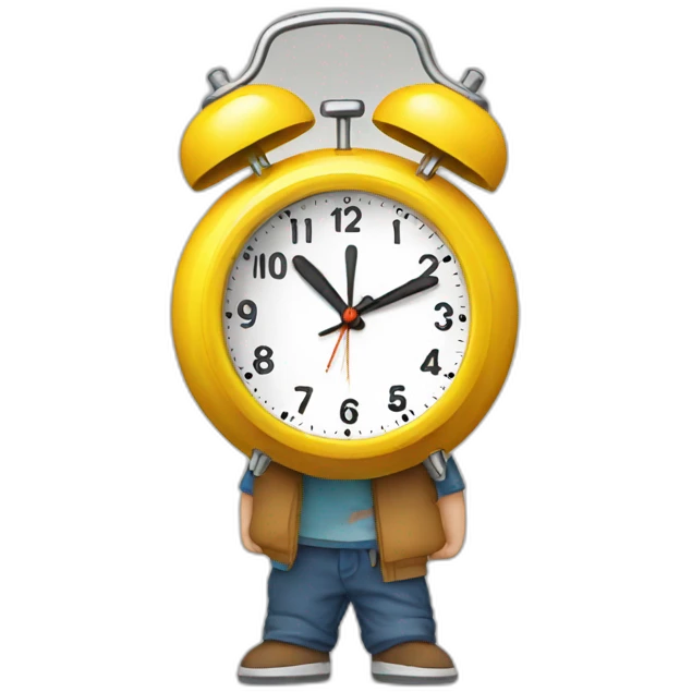 Kid alarm clock emoji