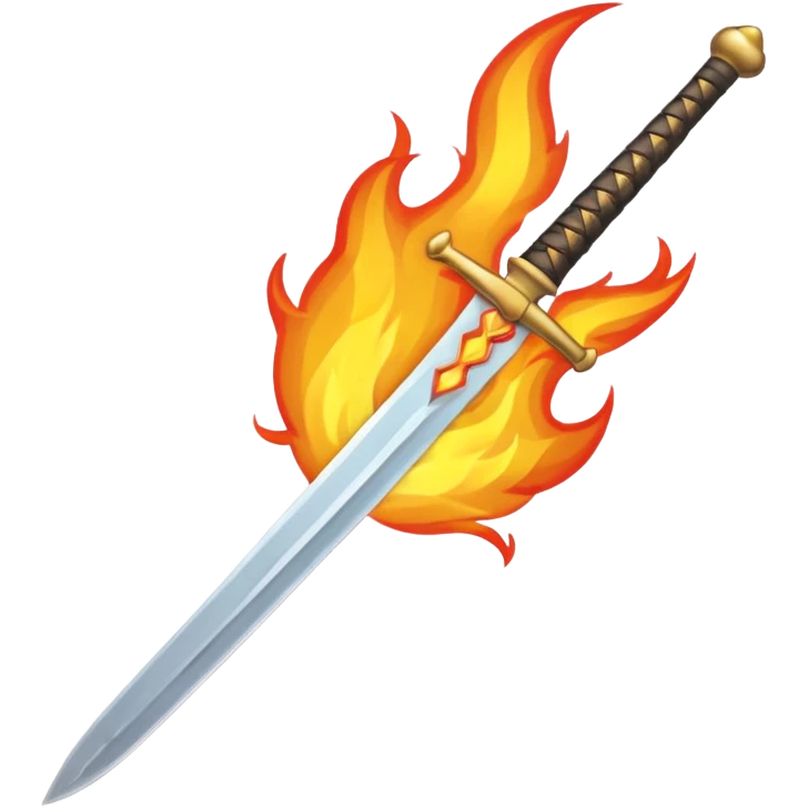 a sword on fire emoji emoji