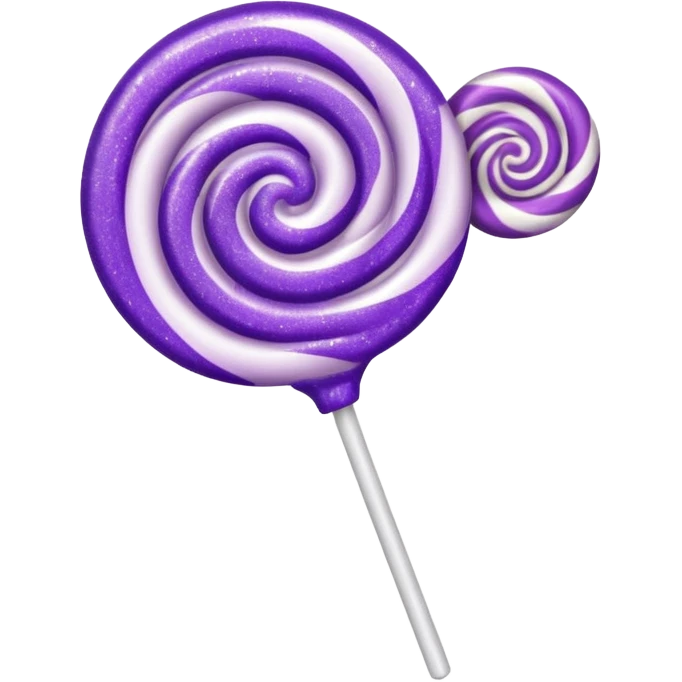 glitter cian and purple lolipop emoji